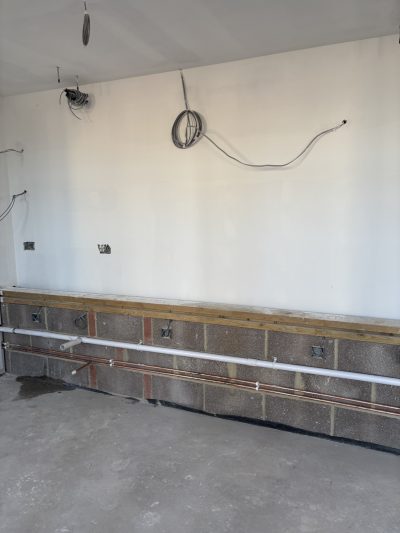 blank wall with cables before image