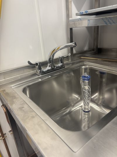 commercial sink installation
