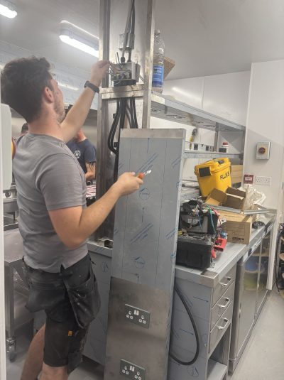 measuring and installing commercial kitchen