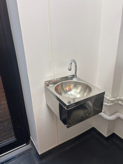 small sink installed in the edge